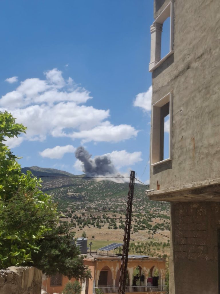 بالصورة : الطيران الحربي يشن غارة على جرد بوداي