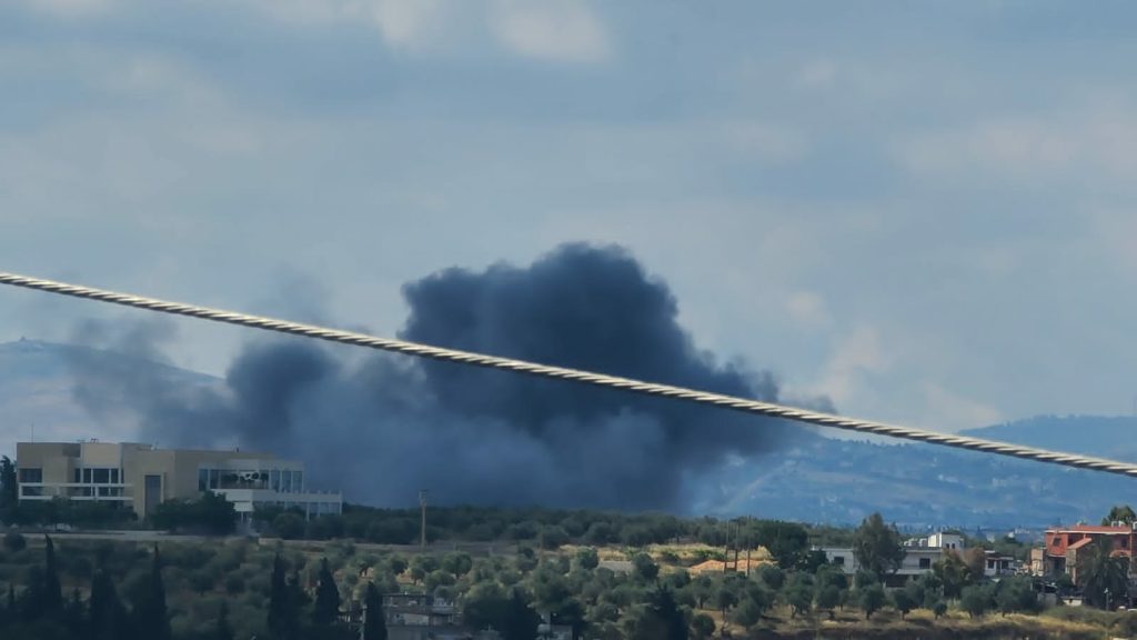 بالصورة: غارة تستهدف بلدة النبطية الفوقا