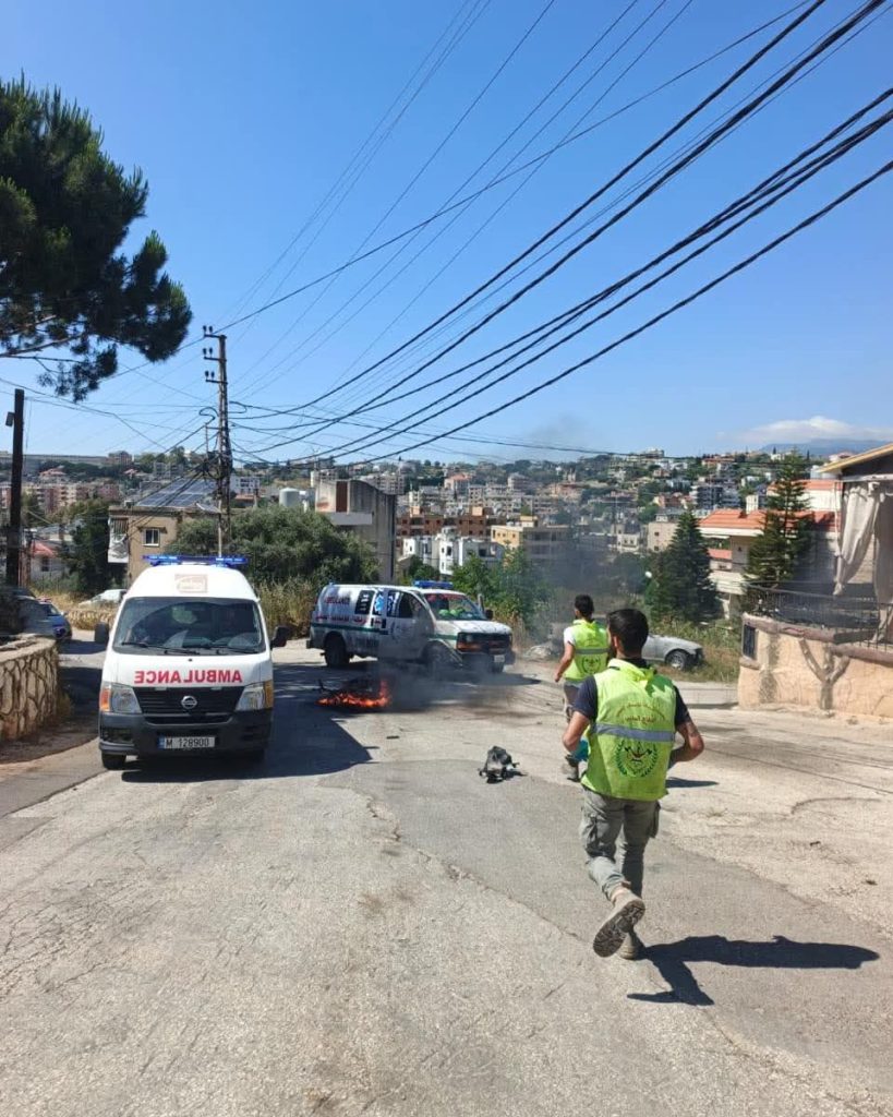 بالصورة- سقوط ضحية باستهداف مسيرة لدراجة نارية في كفررمان