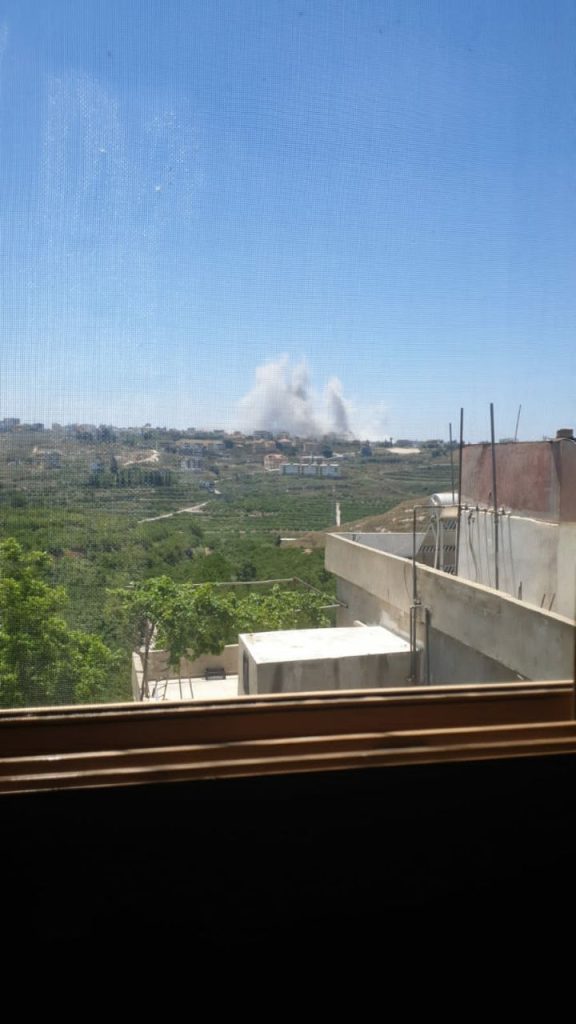 بالصورة : غارة تستهدف بلدة البازورية